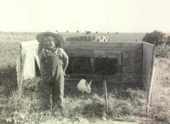 Gordon Eltiste With His Bunnies