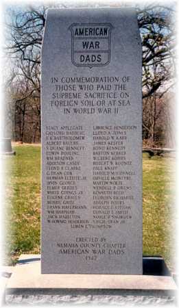 Memorial to Veterans From Nemaha County