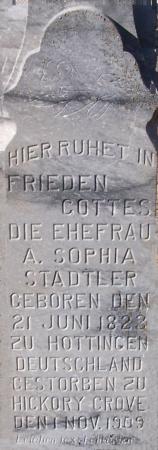 Anna Sophia Stadtler - Tombstone