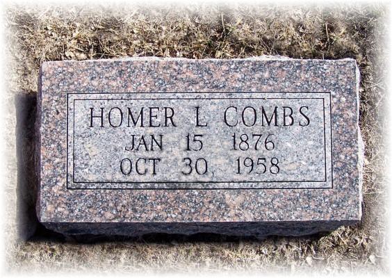Homer Combs - Tombstone - Sheridan Cemetery - Auburn